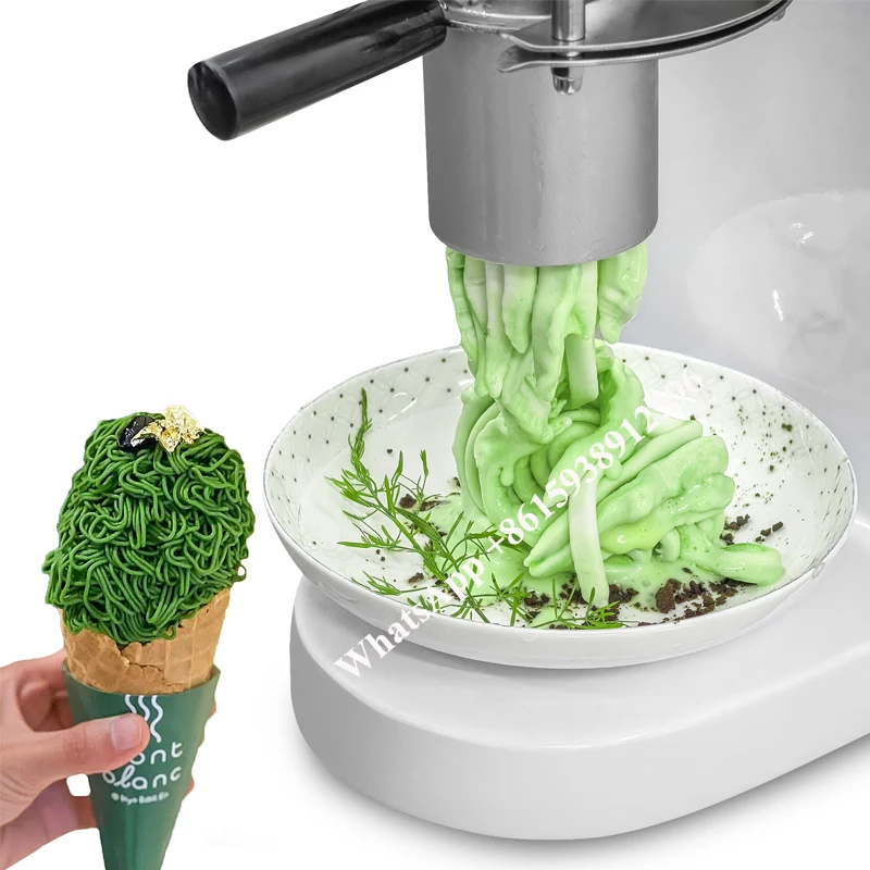 Máquina elétrica de macarrão de sorvete, espaguete, 4 tipos, máquina formadora de sorvete, máquina de fazer sorvete ce