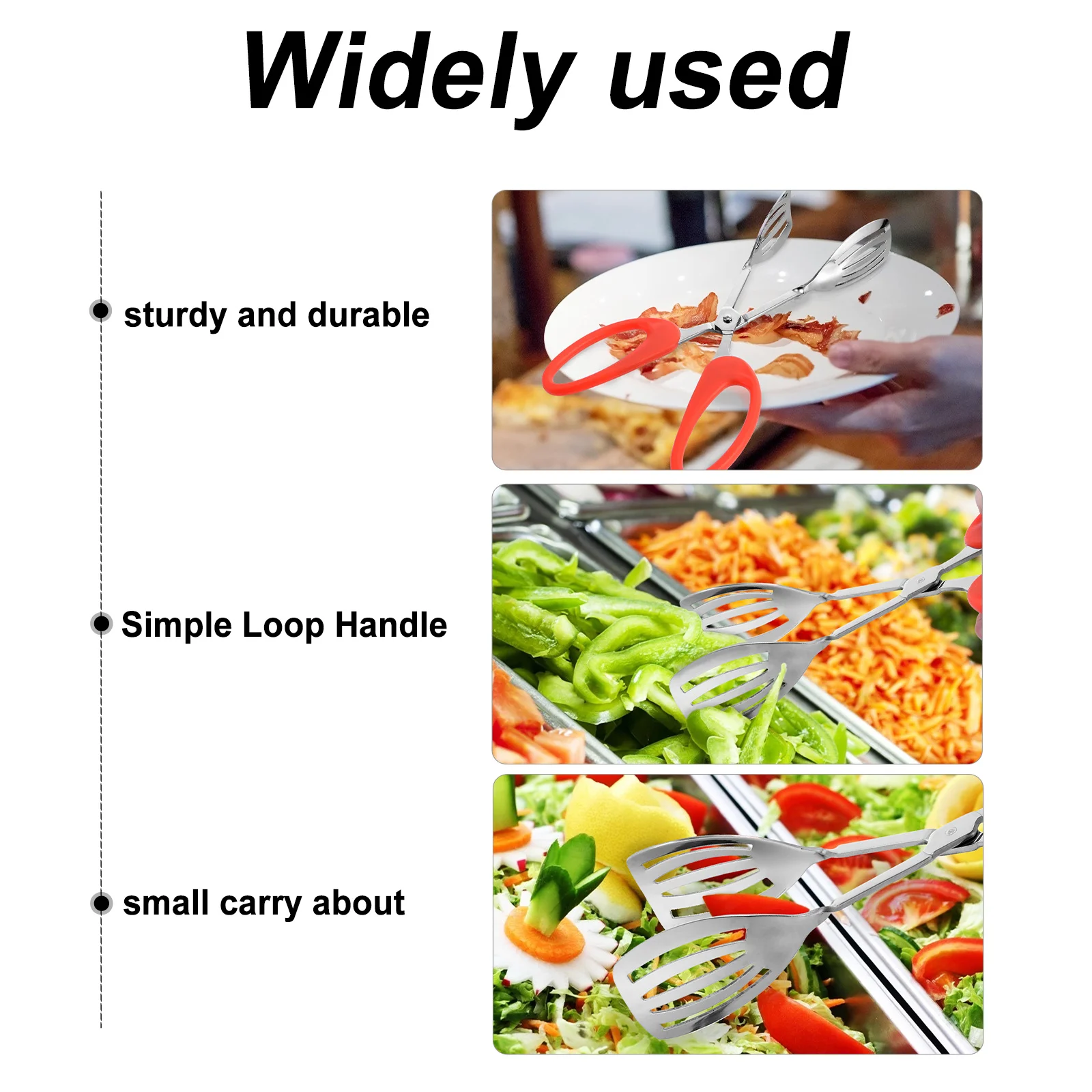 

Scissor Type Serving Tong Stainless Steel Barbecue Clamp For Salad Fruits Grilling Food Buffet Tong Kitchen Tongs