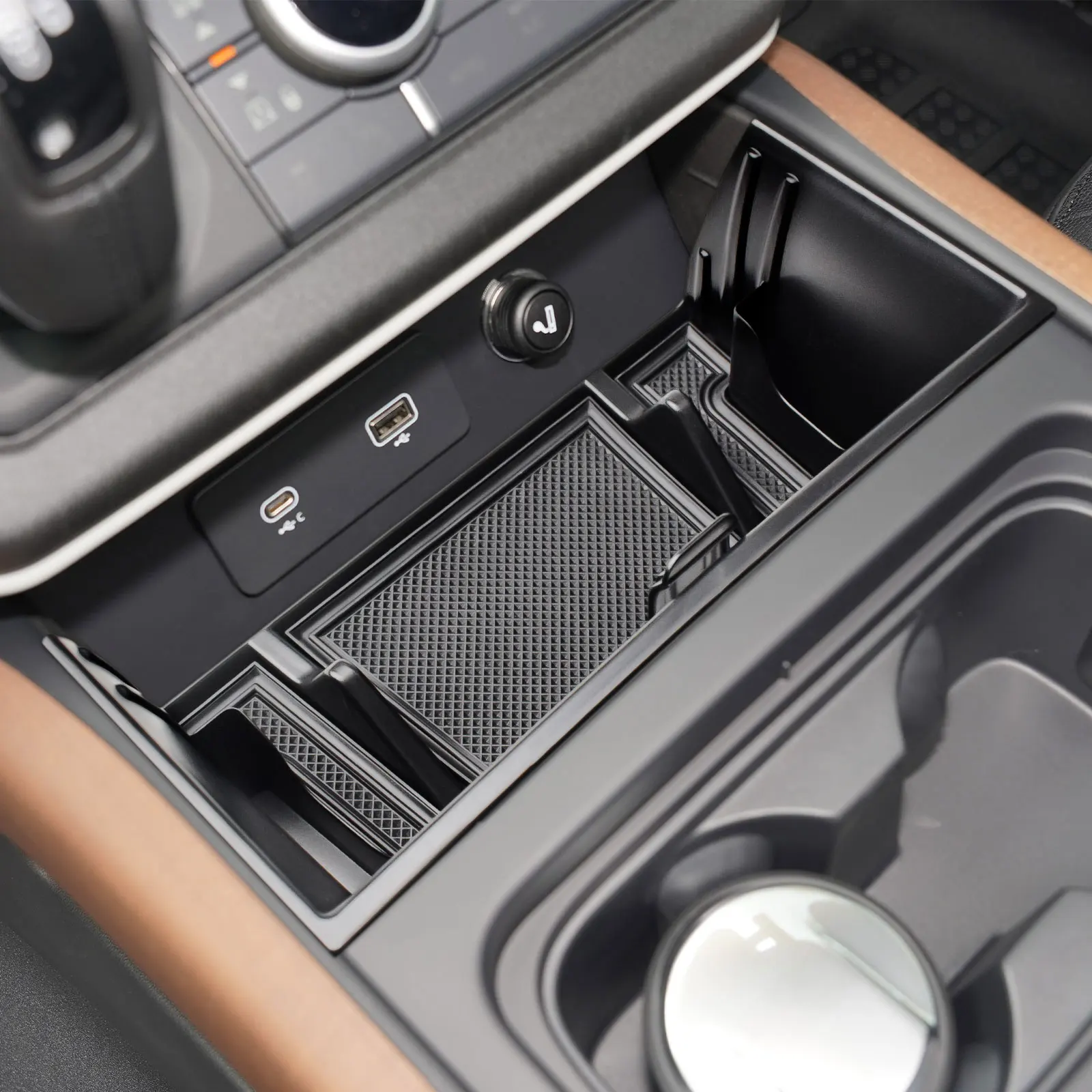 Center Console Middle Organizer For Land Rover Defender 90 110 130 Accessories 2020-2025 Center Console Storage Box Accessories - Image 3