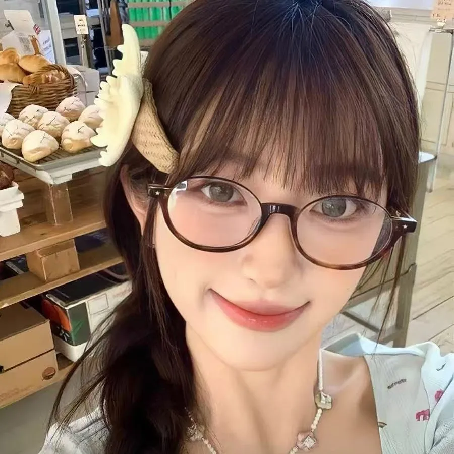 

Корейские новые очки с защитой от синего света, женские простые очки без макияжа, мужские контрастные милые декоративные компьютерные очки