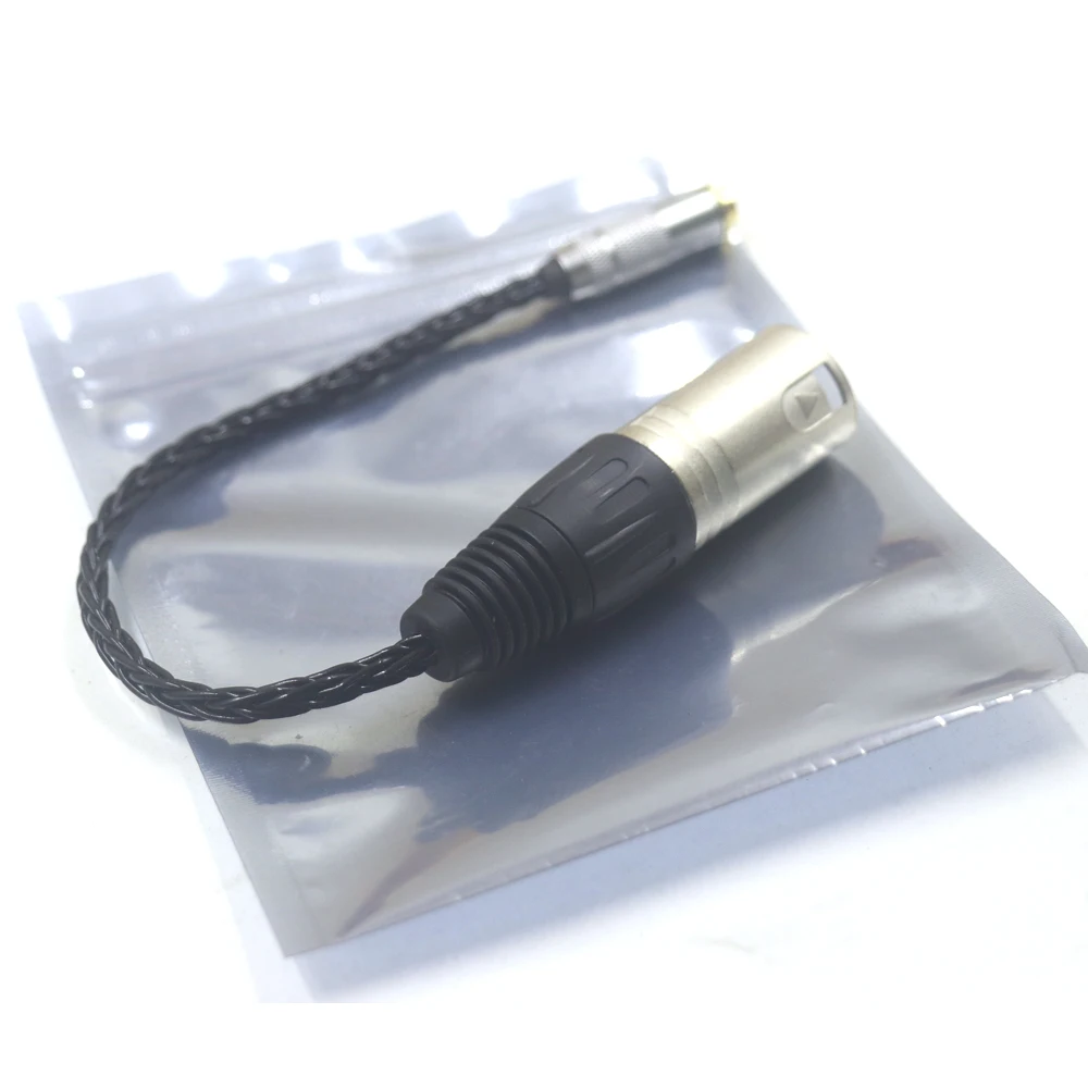 Haldane BlackJelly Taiwan 7N Litz OCC 4pin XLR Balanced Male to 2.5mm TRRS Balanced Female Audio Adapter Cable XLR M to 2.5mm F
