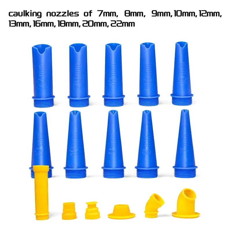 20PCS Caulking Finisher Kit Caulking Nozzle Caulking Nozzle Coating, Caulking Tool Kit For Bathroom Kitchen Doors