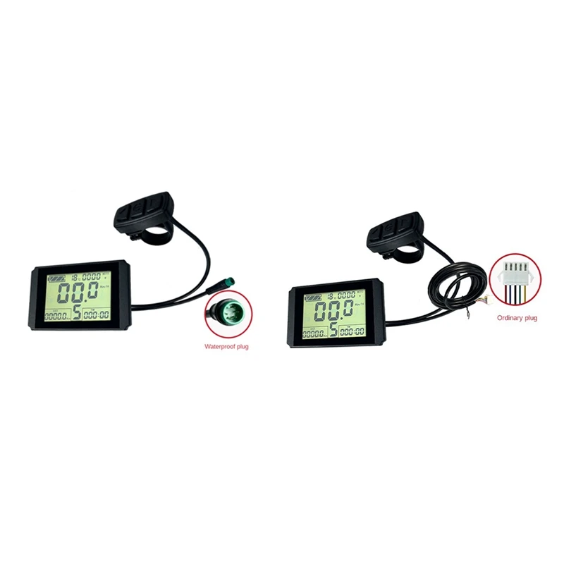 KT-LCD10H Display Ebike Meter With 5Pins 24V/36V/48V For KT Controller Kit Ebike Parts