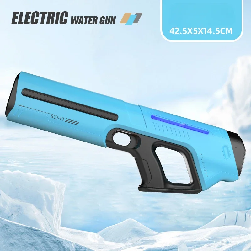 Elektryczny pistolet na wodę ładowany przez USB Automatyczny, mocny Squirt Magazynowanie wody o dużej pojemności Letnia zabawka plażowa dla dzieci i chłopców