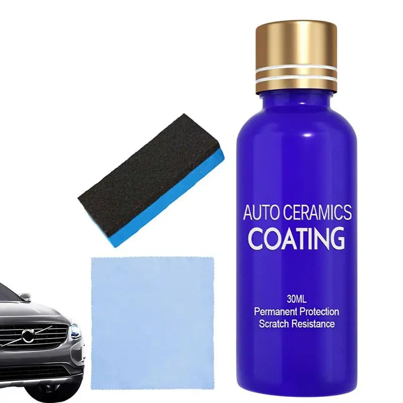 

High Gloss Ceramic Car Coating Kit With Sponge And Cloth 30ML Car Anti-scratch Car Polish Mirror Paint Sealant