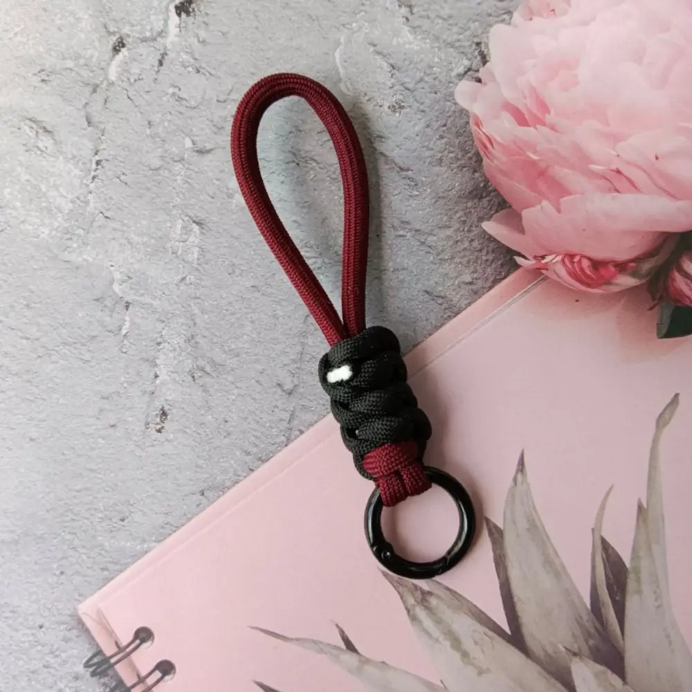 Anti Lost Braided Rope Keychain Creative Multicolor Colorful Knot Pendant Strap Soft Braided Lanyard Keyring Car Key Pendant