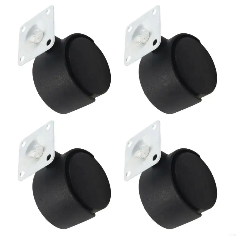 77JA 4pcs Ruedas montaje universal 360 grados para pisos madera dura y baldosas