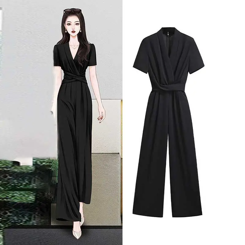 

Ele High Waist Wide Leg Bla Women's Suiting Ensemble Spring 2026 Design Sensation Faionable Lady's Overall Outfit