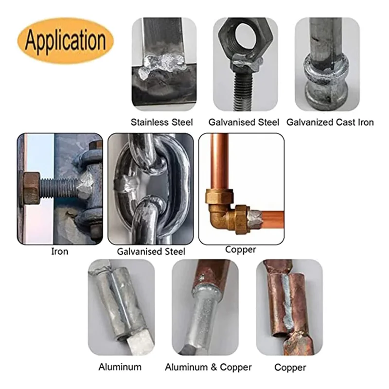 50 buah elektroda aluminium tembaga solusi suhu rendah elektroda intikan fluks logam las 1.6mm x 33cm