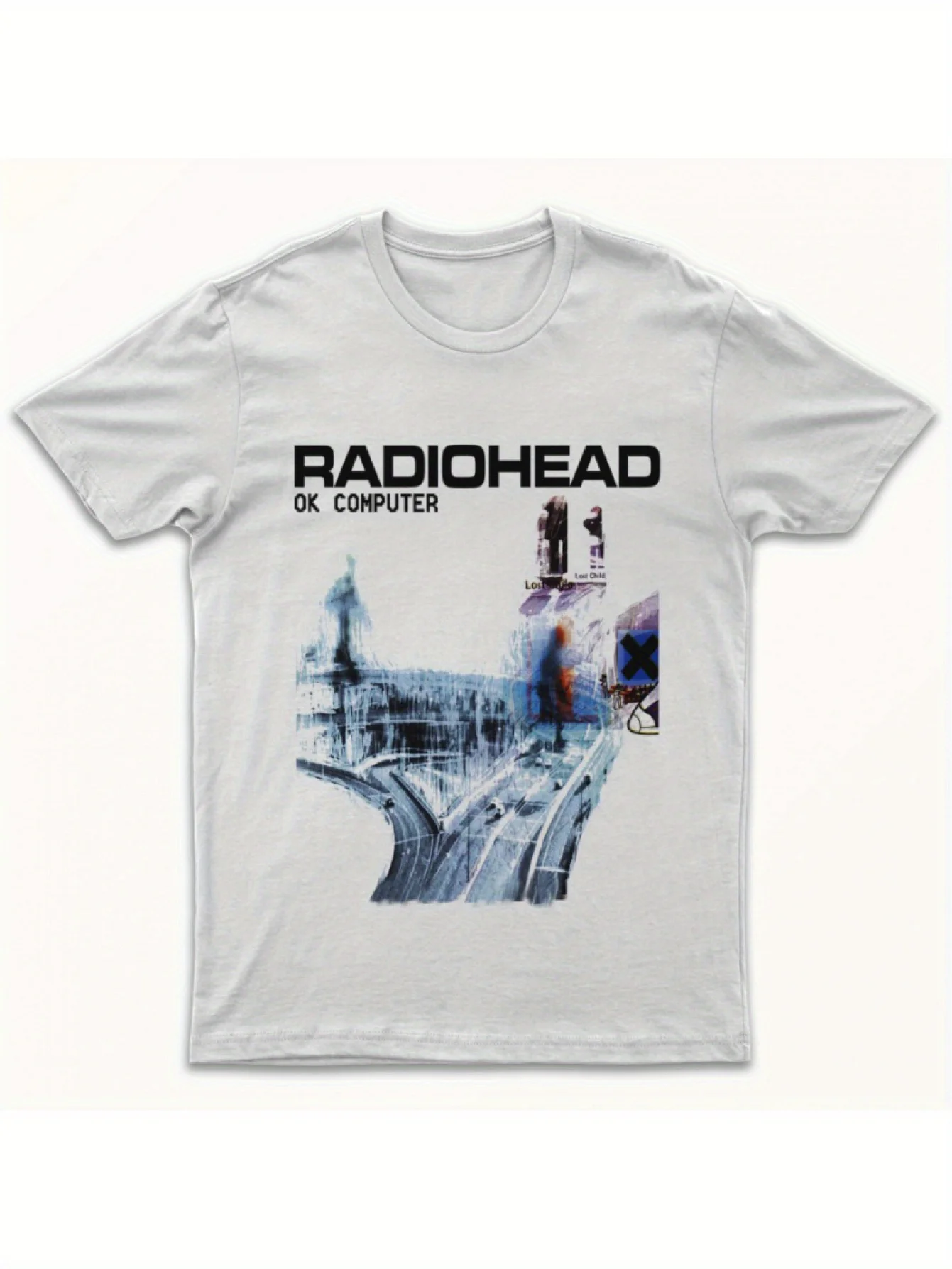 Camiseta de ordenador Radiohead OK (1997) Nigel Godrich Colin Greenwood Tom York Hombre y mujer mismo algodón puro de alta calidad