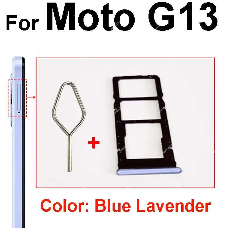 Sim Card Slot Tray Holder For Motorola Moto G13 G23 G53 G73   Card Reader Adapter Socket Replacement Repair Parts