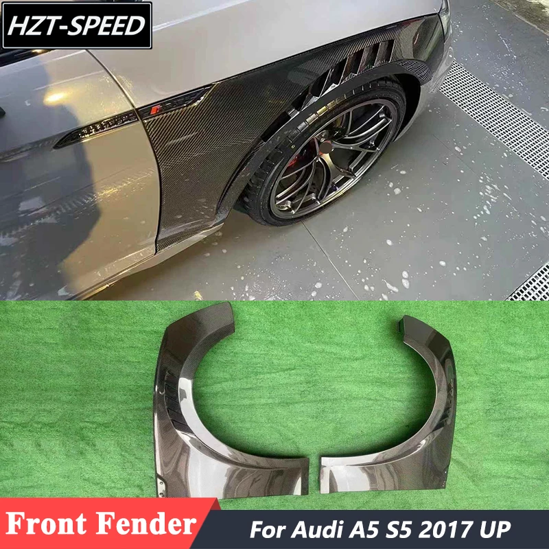 

K Style Carbon Fiber Front Fenders Trims For Audi A5 S5 Tuning 2017 Up
