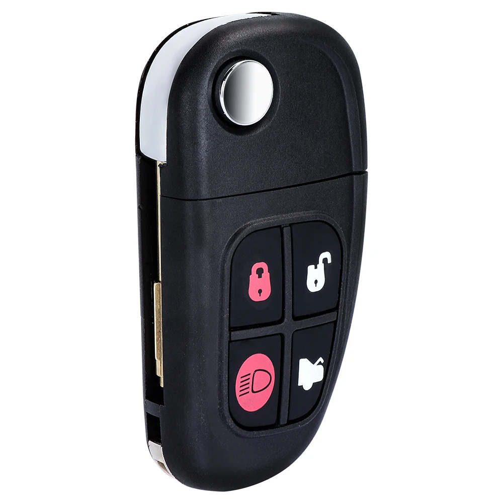 KEYECU 4 Buttons 315MHz 433MHz 4D60 Chip for Jaguar X-Type S-Type XJ XJR Auto Flip Remote Control Key Fob NHVWB1U241, CWTWB1U243