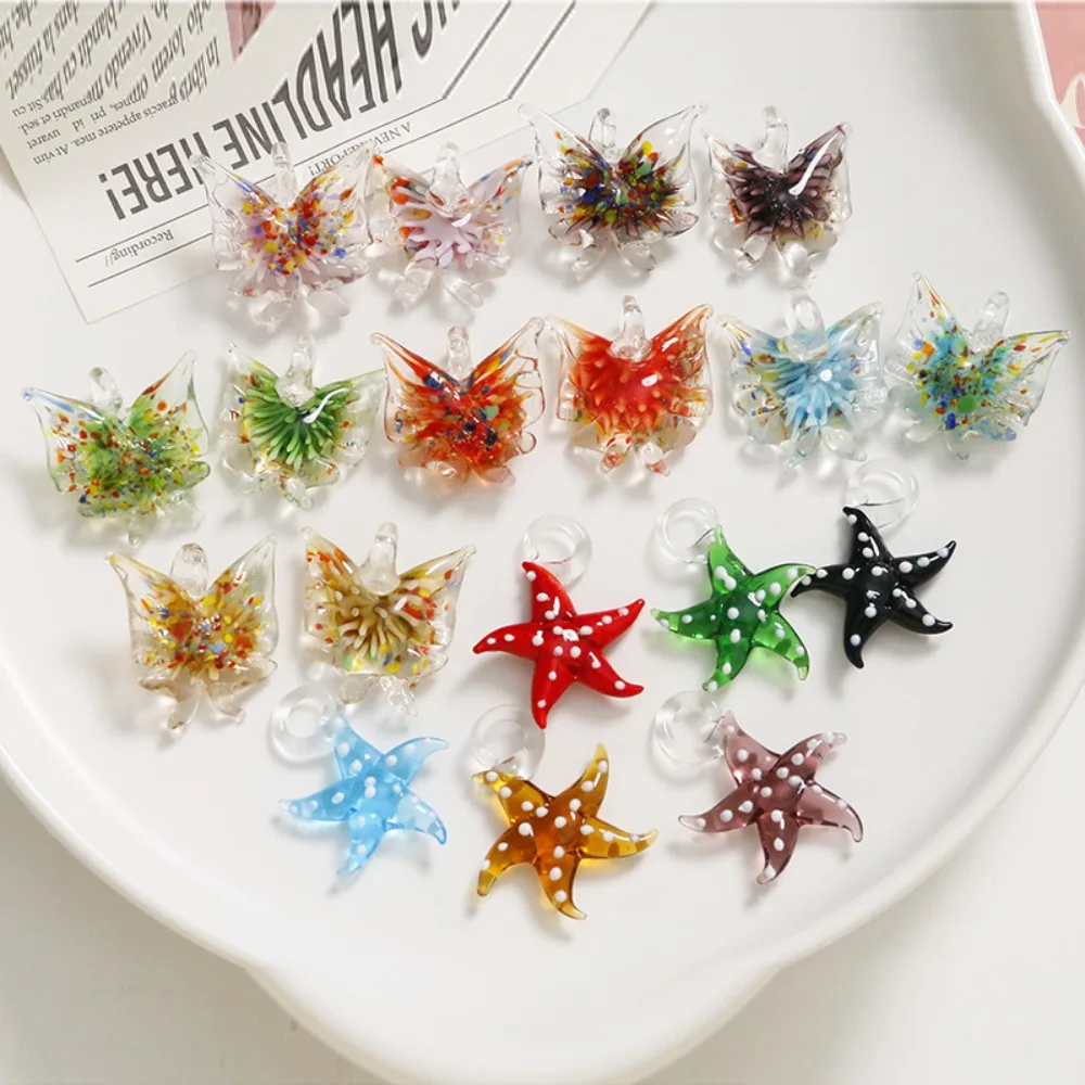 New Cute Starfish Miniature Figurine Charm Multifunction Glass Pendant Aquarium Decor Marine Animal DIY Sea Star Fish Ornament