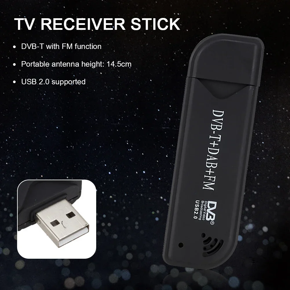 RTL SDR USB 2.0 Software FM Radio DVB-T RTL2832U+ FC0012 SDR Digital TV Receiver Stick