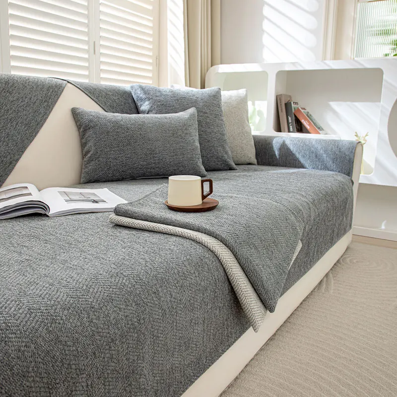 1PC Chenille Fabric Sofa Seat Cover Universal Non-Slip Couch Towel Sofa Protective Slipcover Pad for Home Decor Funda Sofá