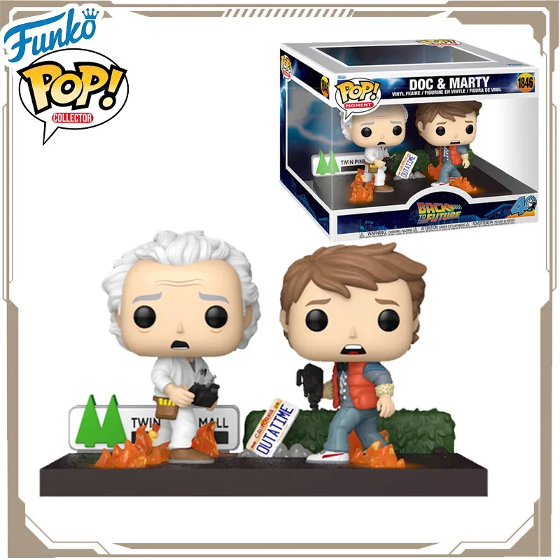 

Funko POP Original Back To The Future Anime Dr. Brown and Martin Action Figure Toys for Boys Girls Kids Gift Collectible Model