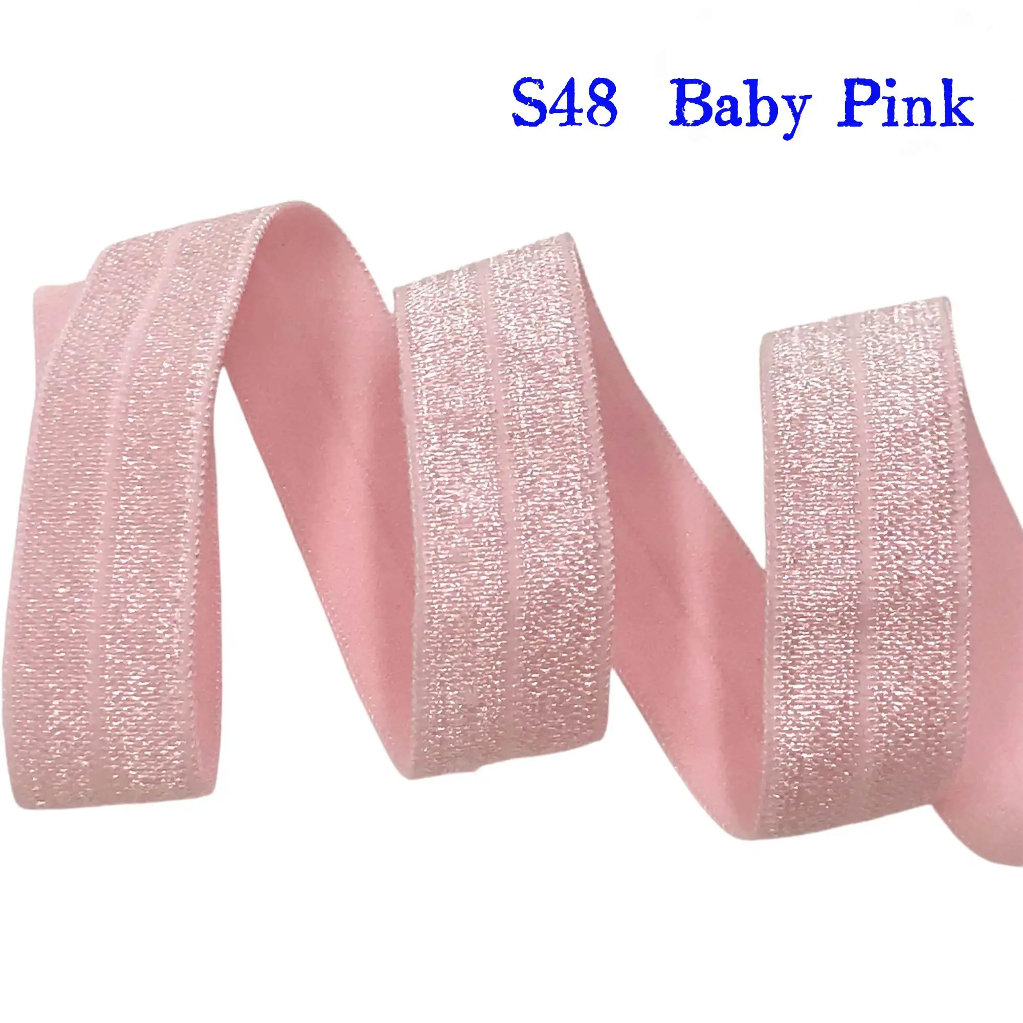 5/8 Zoll Mehrfarbiges Einfarbiges Faltbares Elastikband (FOE) für Mädchen-Haargummis, Armbänder, DIY Handgemachte Haaraccessoires – Detail 40