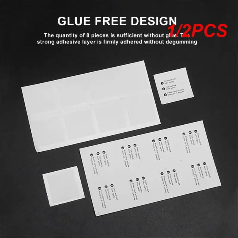 1/2ชิ้นยางนุ่ม penambal Ban จักรยานบางเฉียบปิดผนึกดีกาวแข็งแรงทนทานแบบพกพาได้ซ่อม penambal Ban อัปเกรด