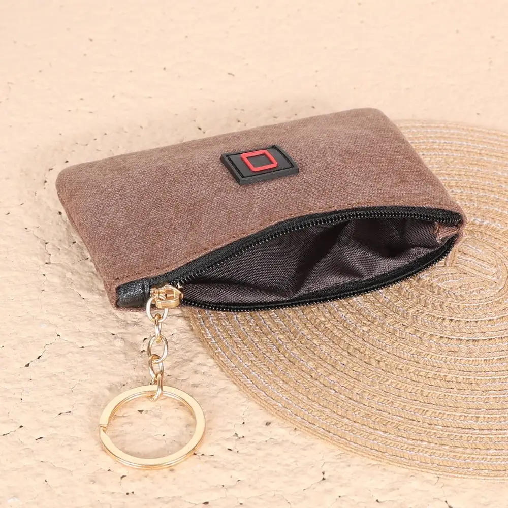 Robuste Geldbörse aus Segeltuch mit Reißverschluss, tragbare Geldtasche, Mini-Geldbörse, Unisex