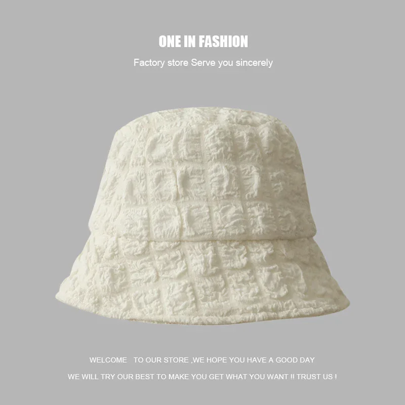 Oohmy 2024 K-Pop Frauen Mädchen Dünne Plissee Fischer Hut Sommer Y2k Sonnencreme Eimer Kappe Freizeit Panama Gorros – Detail 3
