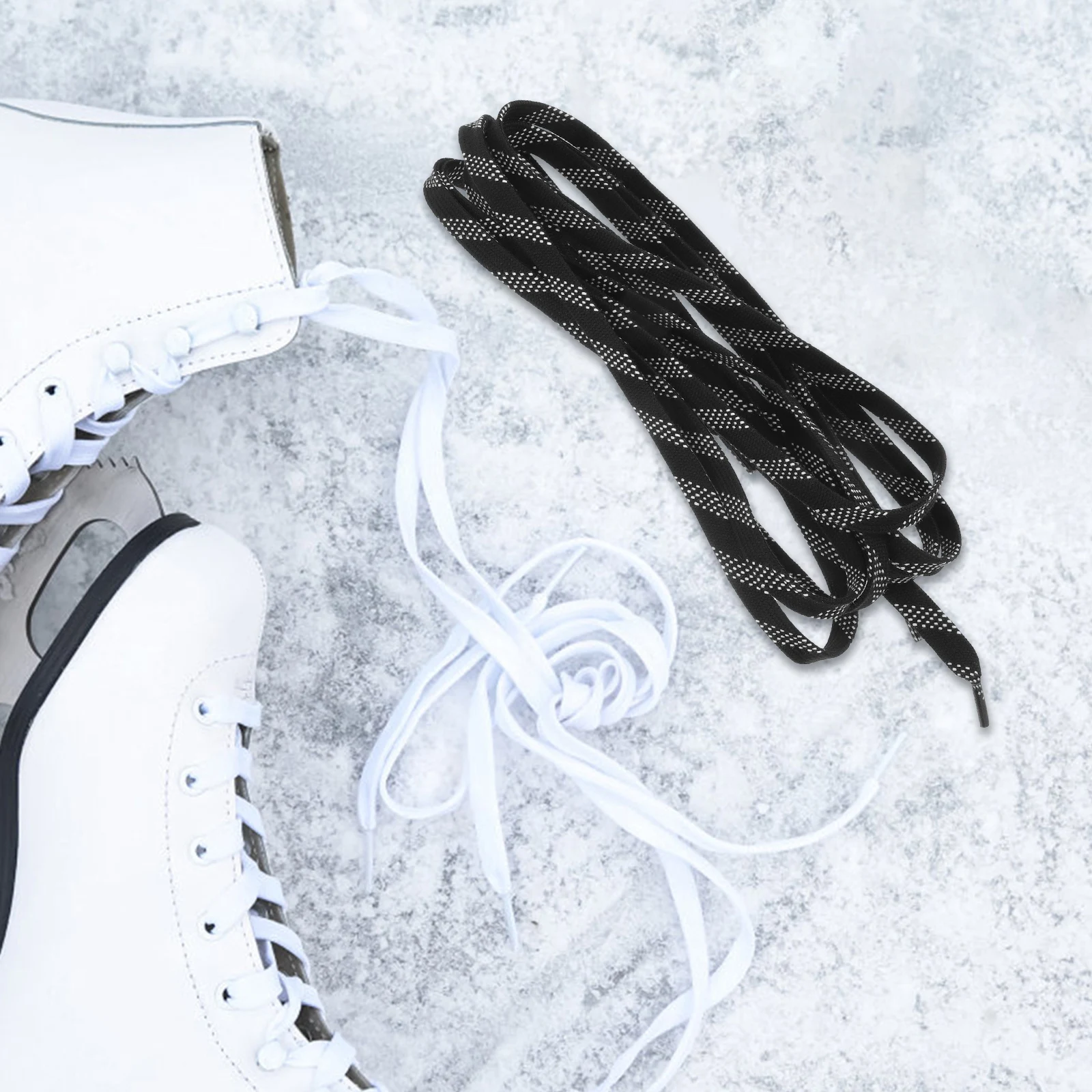 

1Pair Ice Skates Laces Strong Flat Polyester Shoe Ties for Speed Skates Roller Skaters Wear Resistant Skating Accessories