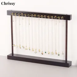 Walnut Earring Cardboard Hanger earring display stands wooden earring Storage Organizer