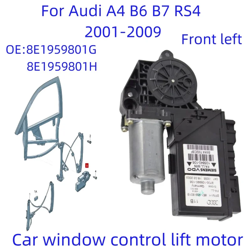 Ramenmotor voor Audi A4 Avant B6 B7 RS4 2001-2009 OEM 8E1959801G 8E1959801H 8E1959802B 8E0959801E 8E0959802E 8E1959801