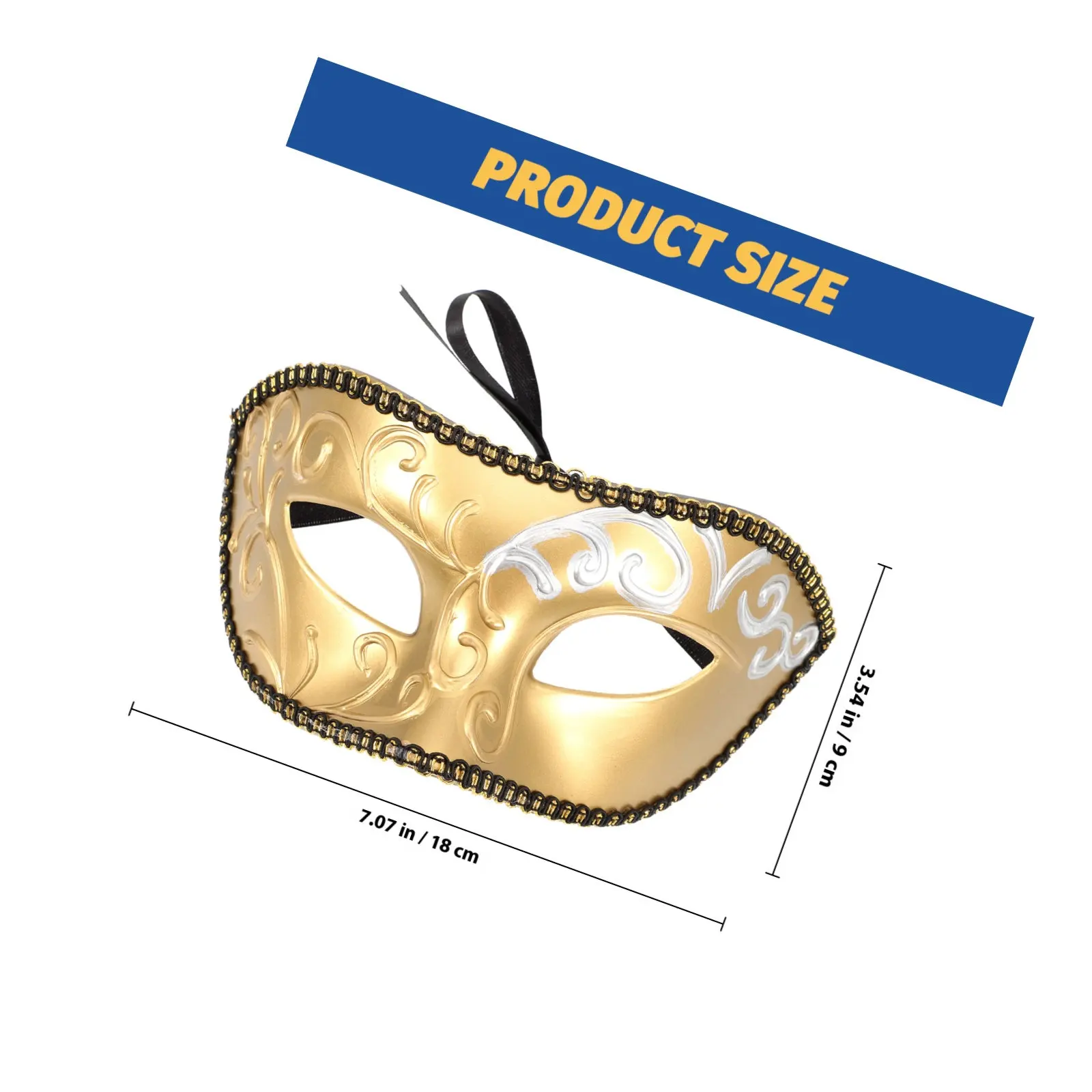 Masquerade Plastic Half-Face Mask Men Halloween Party Cosplay Decorative Festival Dancing Photography Prop Decorative Mask