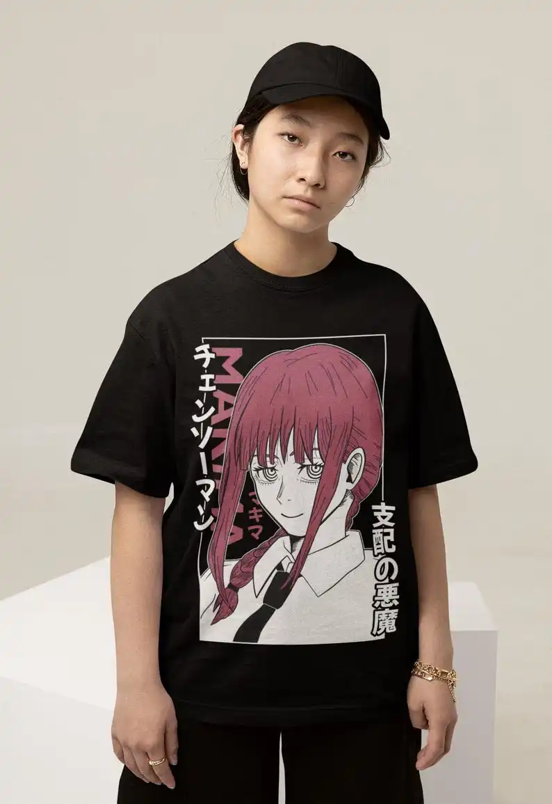 Camiseta unisex de líder sobrenatural, camiseta de cazador de demonios de Manga de Anime, arte de fantasía oscuro japonés, moda de calle Otaku, Retro Ma