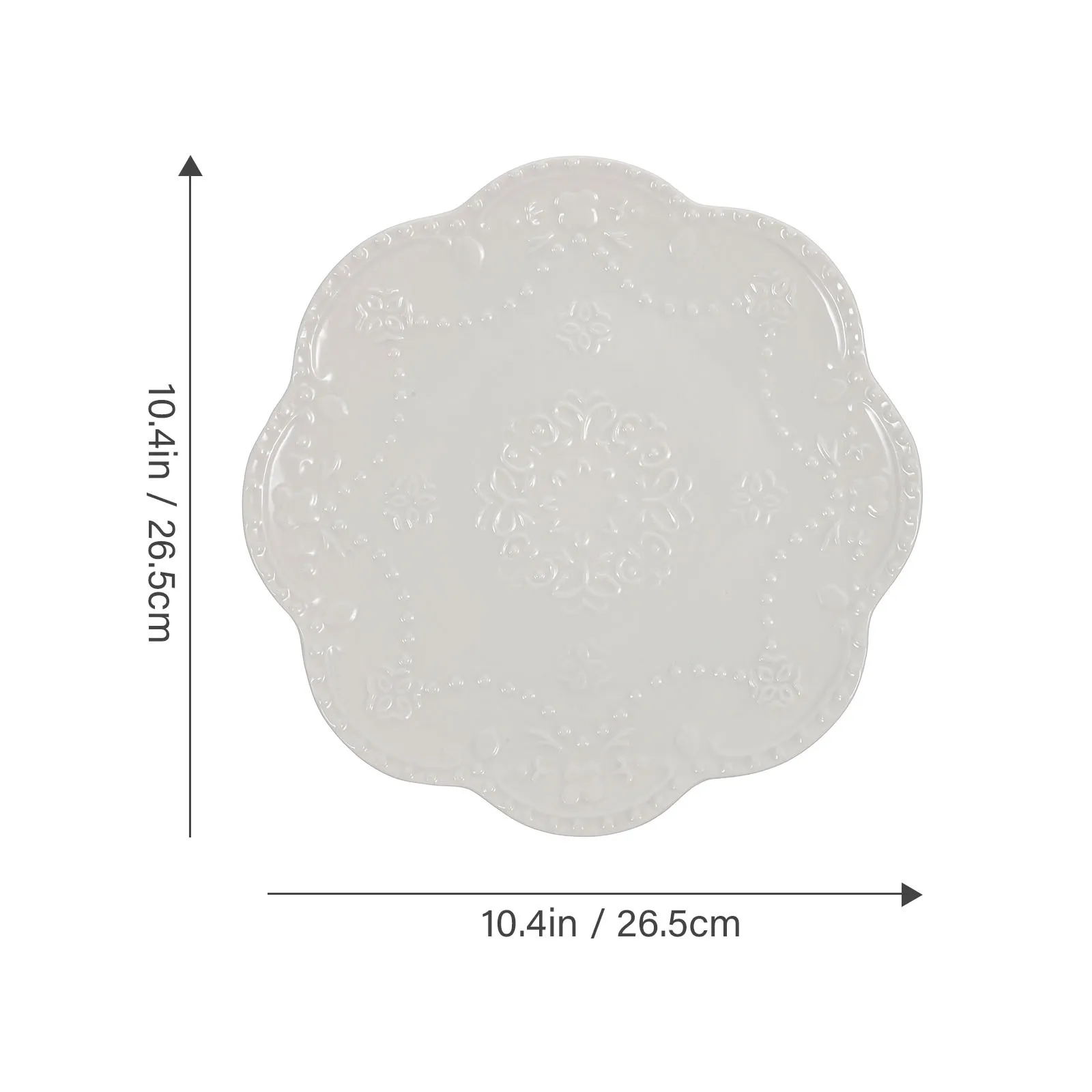 Ceramic Dessert Plate Simple Shape Multi-Function Serving Plate Home Restaurant Snack Dish Tea Plates Set of 6