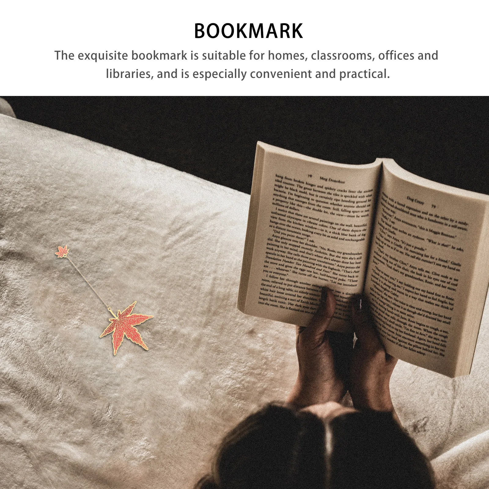 

2Pcs Metal Bookmarks Vintage Design Chain Style Unique Decorative Page Markers Reading Accessories Metal Bookmarks