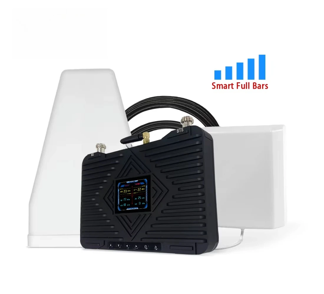 

New Design 4G Mobile Repeater Automatic Adaptive GSM DCSM Network Signal Booster Repeater Amplifier 900/1800/2100MHz
