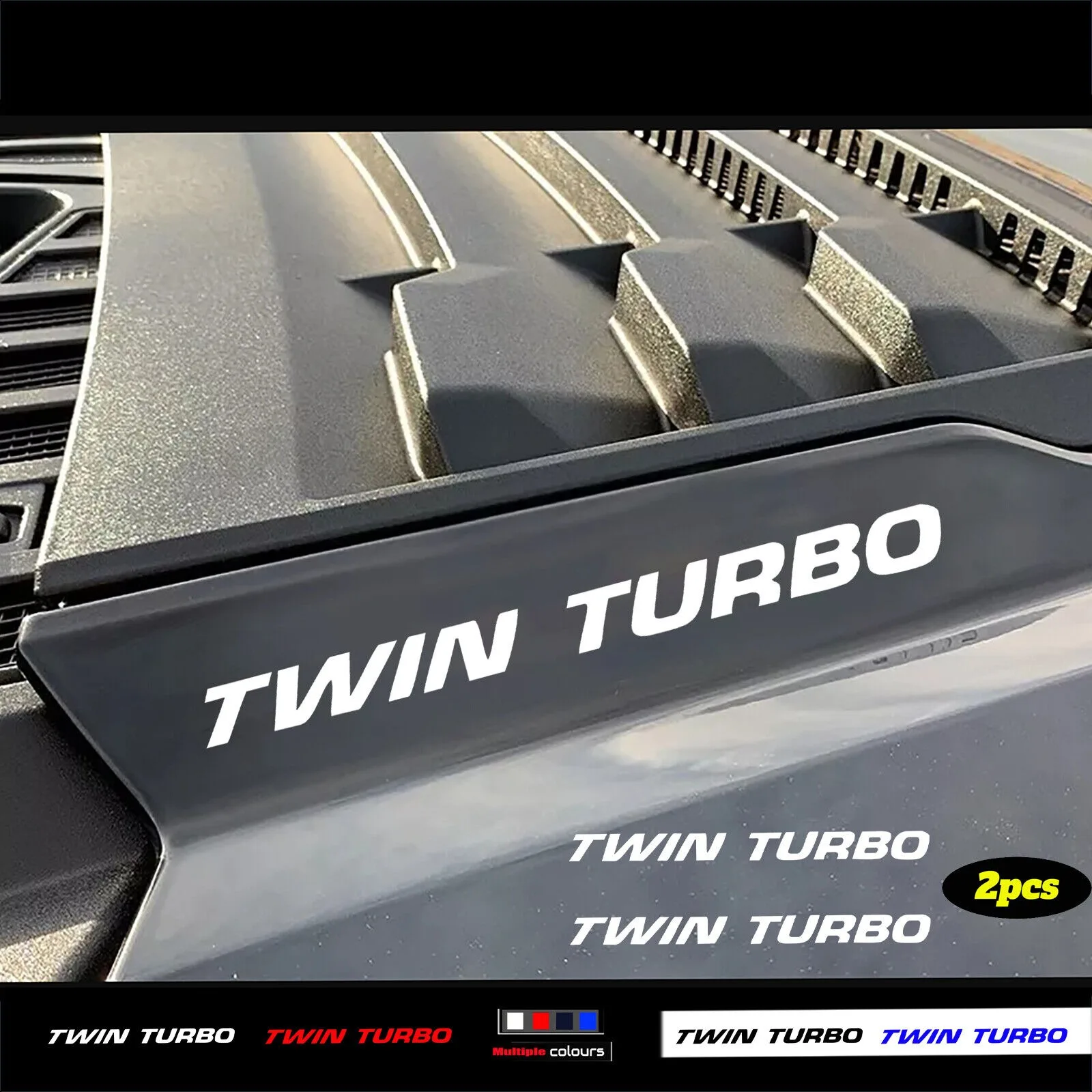 

Автомобиль грузовик капот наклейки Twin Turbo значок эмблема виниловые наклейки для Ford F-150 Raptor Svt 2 шт.
