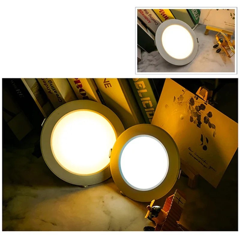 Imagem -05 - Recesso Lâmpada do Teto Led Painel Down Lights Downlight para Sala de Estar Iluminação ac 110v 220v dc 12v 24v 5w 9w 12w 15w