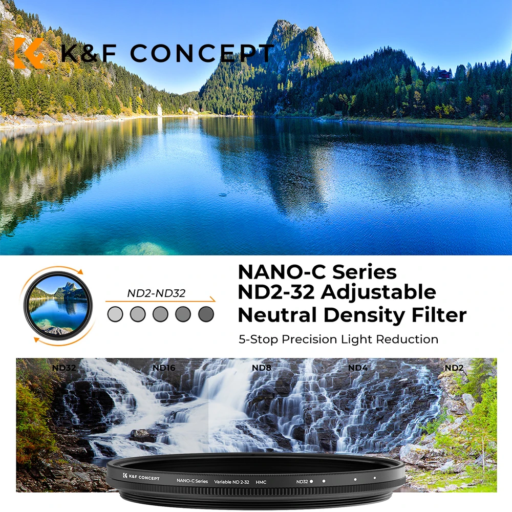 k-f-concept-可変nd2-32-ndフィルター（ナノc）調整可能減光フィルター、37-405-43-46-49-52-55-58-62-67-72-77-82mm