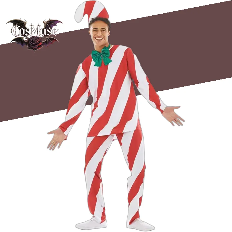 

Fantasia Funny Cute Candy Cane Cosplay Clothing Cartoon School Stage Disfraz Costume Adult Boys Girls Halloween Carnival Clothes