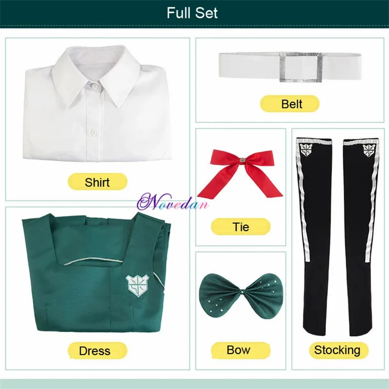 qq45 аниме Danganronpa 2 Despair Sonia Nevermind платье для косплея женский вечерние костюм на Хэллоуин JK школьная форма и парик