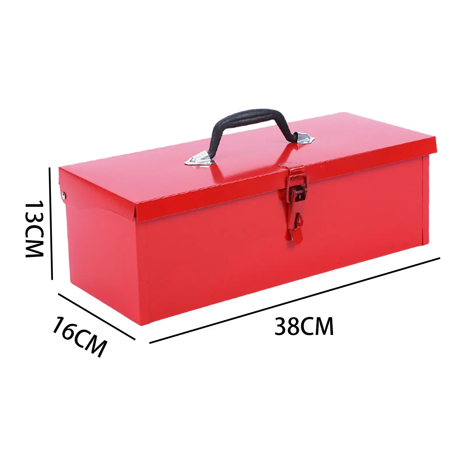 Tool Case Tool Chest Easy Access Hardware Storage Non Slip Handle Iron Tool Box Empty Tool Box for Workshops Electrician Garages