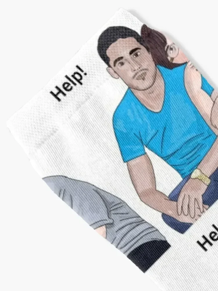 Danielle and Mohammed - Help - 90 day fiance Socks hip hop heated Men's Socks Man Women's