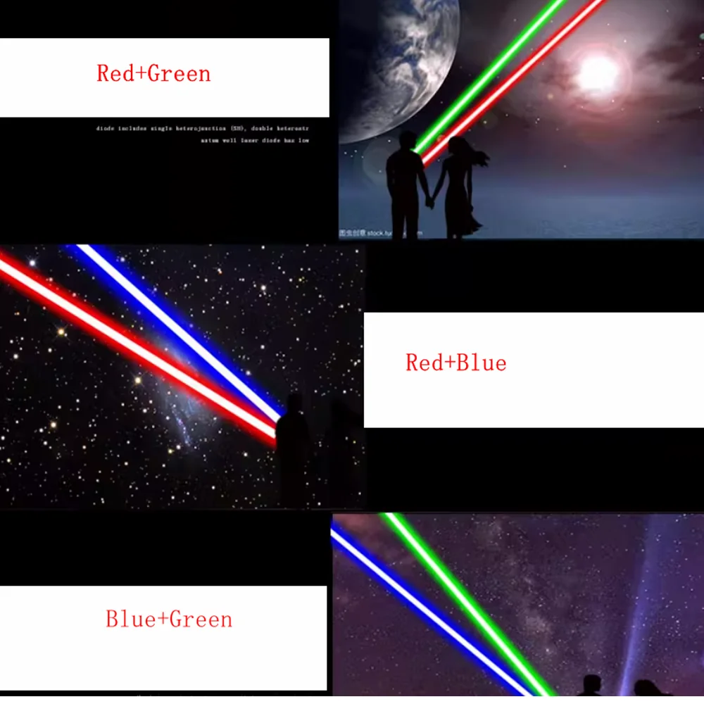 

Red +Green /Red+ Blue/ blue + Green 200mw Dual light outdoor LED Module