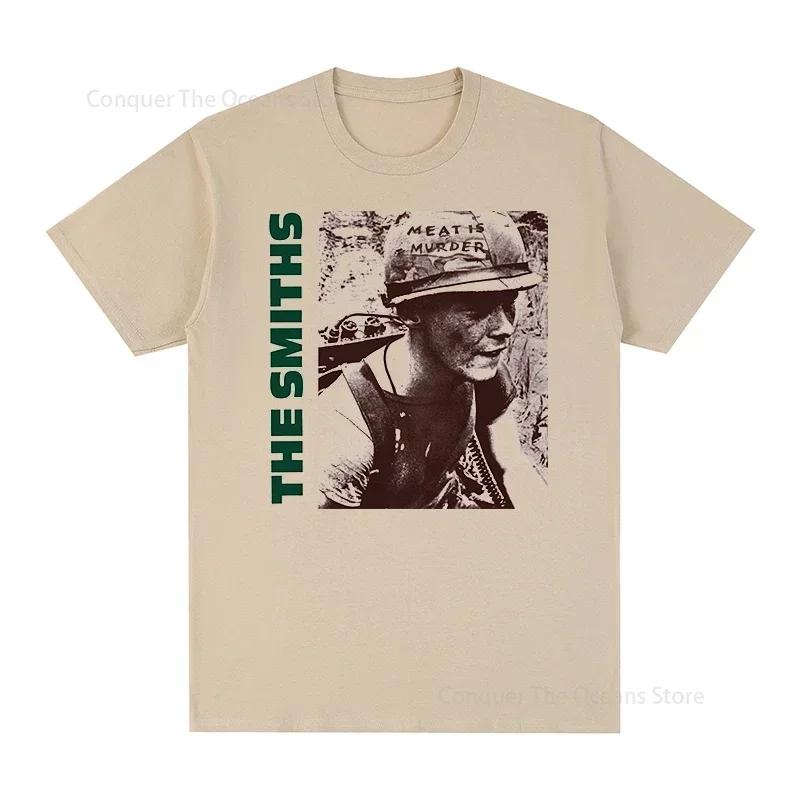 New The Smiths Meat Is Murder Morrissey Marr 1985 Punk Rock Band vintage Men's T-Shirt Cotton Casual Street Wear Womens Tops