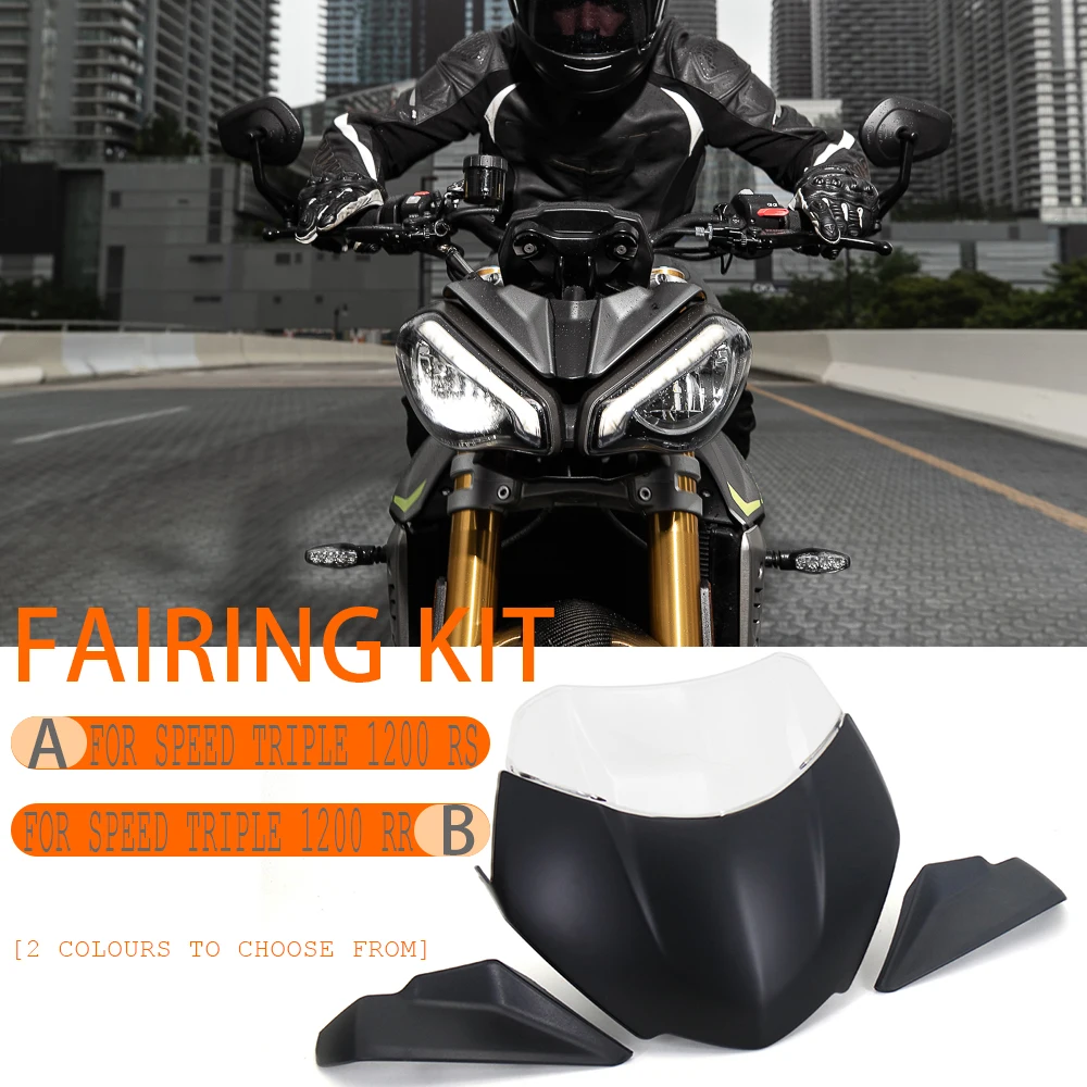 

Fit For Speed Triple 1200 RS RR 2021 2022 Windshield Windscreens Motorcycle Accessories Wind Deflector Speed Triple 1200 RR