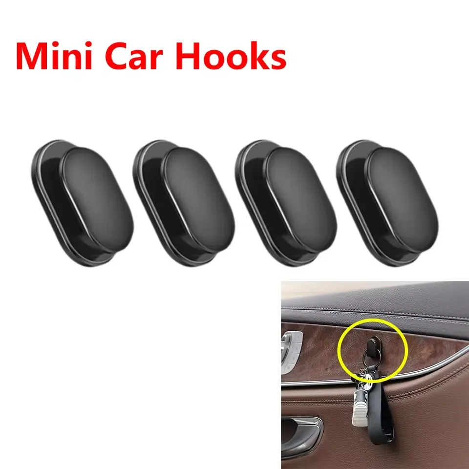 Mini Car Hooks Interior Storage Holder for USB Cable Headphone Key Self-Adhesive Dashboard Wall Hanging Hook Auto Accessories