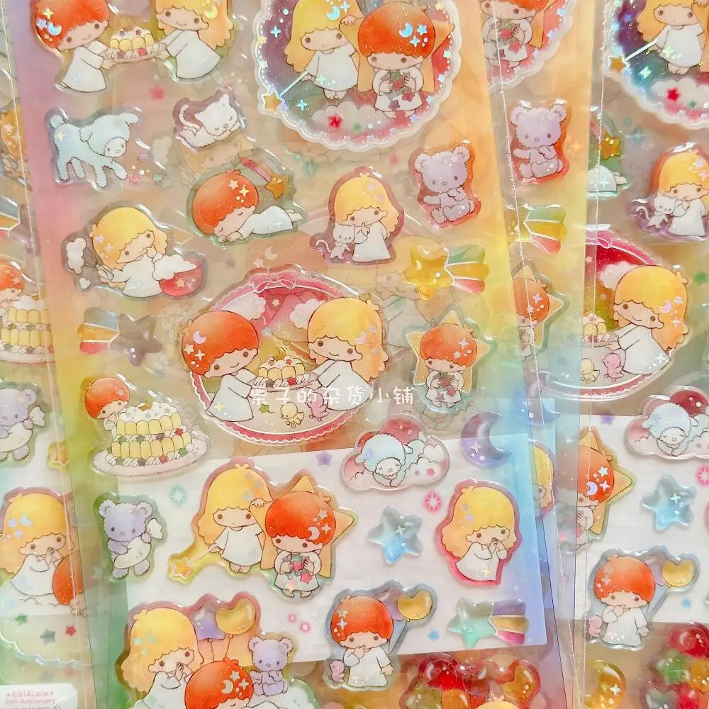 سانريو ليتل توين ستارز الحلو حلم ستار بريق ثلاثية الأبعاد ملصق اليدوية ملصق اللعب جراب هاتف لوح التزلج DIY الديكور الإبداعي #4