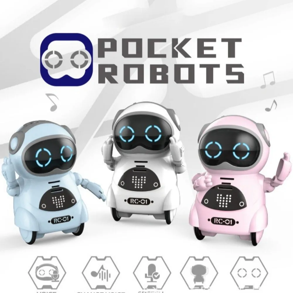 Robot intelligent multifonctionnel mignon, Dialogue interactif, danse de poche, Mini Robot de musique dynamique