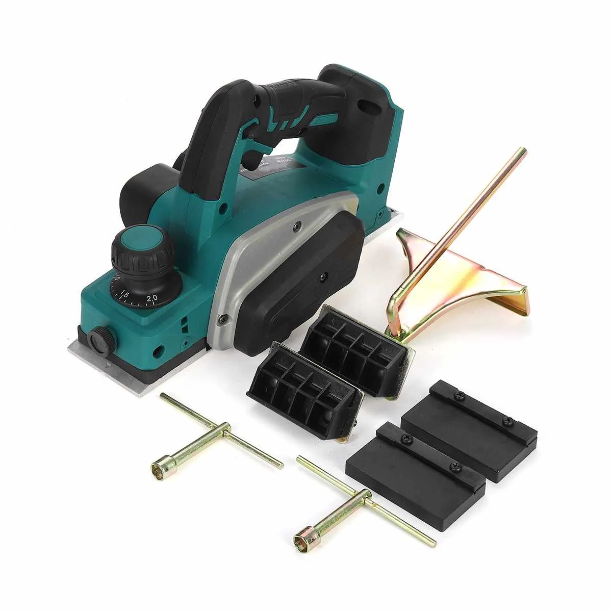 18V 15000rpm Rechargeable Planer Cordless Handheld for Makit 18V Battery Wood Cutting Tool with Wrench Tool