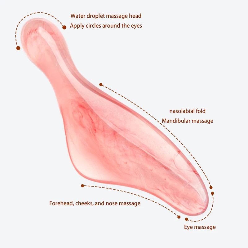 Sollevamento della pelle del viso Rughe Rimuovere Beauty SPA Strumenti per la cura Pala muscolare Resina Gua Sha Guazzo Raschietto Massaggiatore per viso corpo