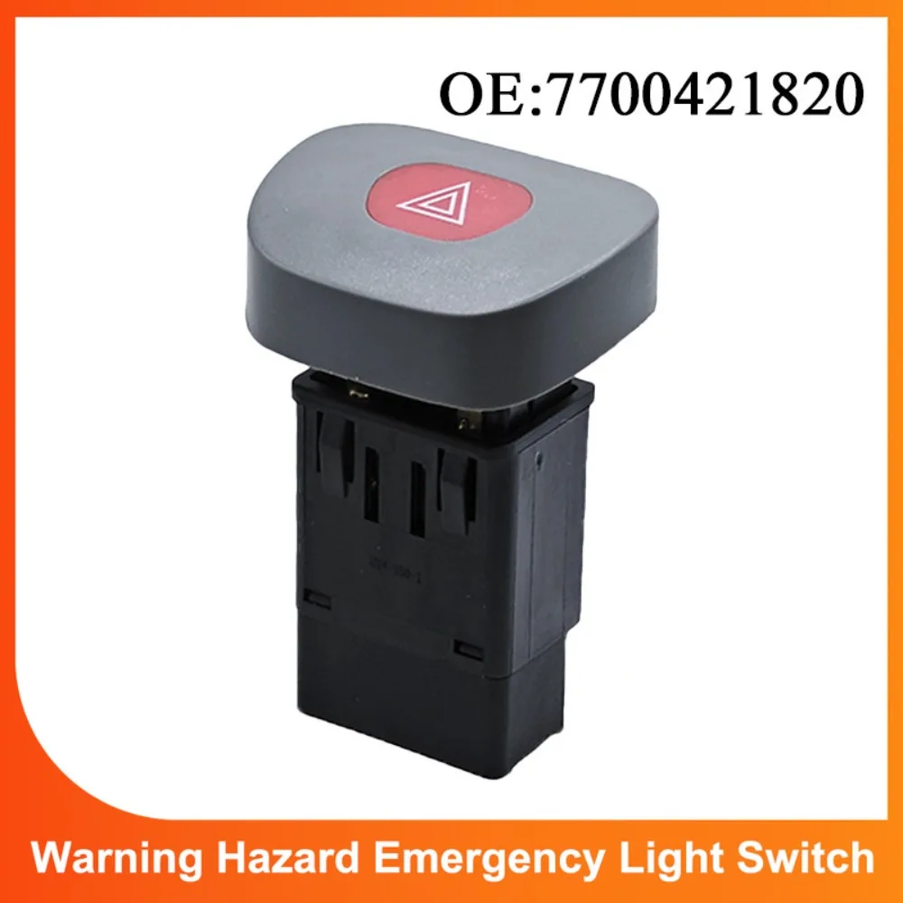 7700308821 for Renault Kangoo Express 1997 -2010 Hazard Warning Emergency Flasher Light Control Switch Button Car Accessories