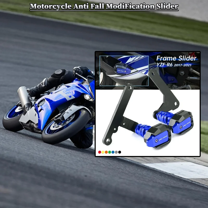 

For YAMAHA YZF-R6 YZFR6 YZF R6 2017-2021 2020 2019 Motorcycle Falling Protection Frame Slider Fairing Guard Crash Pad Protector